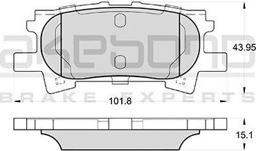 Тормозные колодки Akebono Standard. Артикул AN-688WK