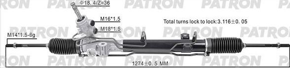 Рулевая рейка Patron для Dodge Caravan IV 2000-2007. Артикул PSG1030
