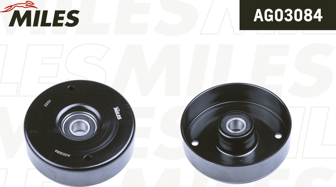 Натяжной ролик (натяжитель) приводного поликлинового ремня Miles. Артикул AG03084