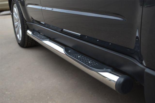 Защита порогов RusStal труба d76 с накладками (2 варинат) для Subaru Forester III 2008-2012. Артикул SFRT-0010042