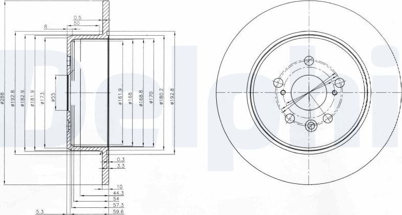 Тормозной диск Delphi. Артикул BG3777