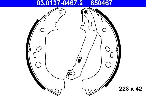 Тормозные колодки ATE. Артикул 03.0137-0467.2