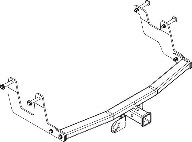 Фаркоп AvtoS под американский квадрат для Renault Dokker 2017-2026 без вставки и шара в комплекте. Артикул RN 17B