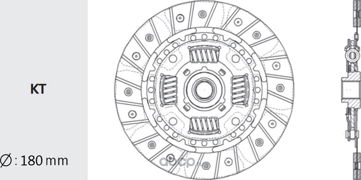 Диск сцепления KIA Picanto (04-) (1.1) (180мм) VALEO PHC Valeo. Артикул HD65