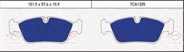 Колодки тормозные BMW 3 (E36) 92- перед. (Tatsumi). Артикул TCA1205
