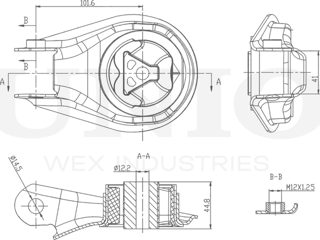 Опора двигателя (Unio). Артикул RMP-15146