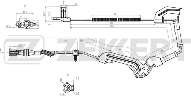 Датчик ABS Zekkert передний левый для Ford Escape I 2001-2007. Артикул SE-6202