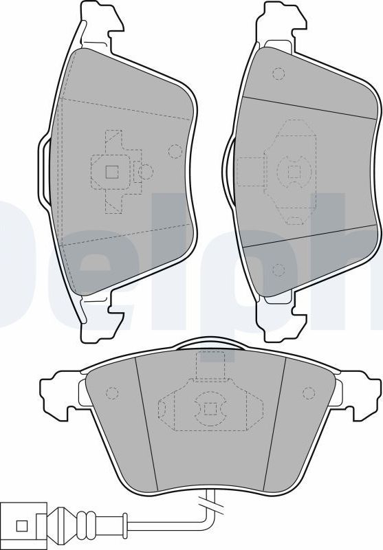 Тормозные колодки Delphi (Low-Metallic). Артикул LP1921