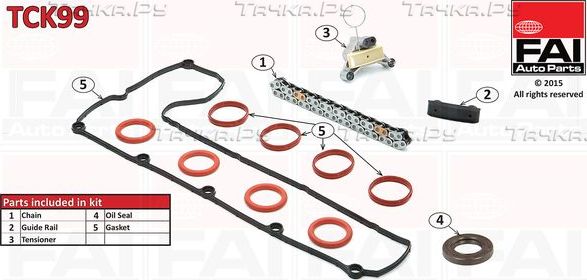 Цепь ГРМ FAI AutoParts для Peugeot Expert I 2000-2006. Артикул TCK99