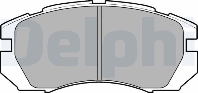 Тормозные колодки Delphi (Low-Metallic) передние для Subaru Legacy I 1992-1994. Артикул LP930