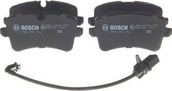 Тормозные колодки Bosch (Low-Metallic) задние для Audi A7 I (4G) 2010-2018. Артикул 0 986 494 916