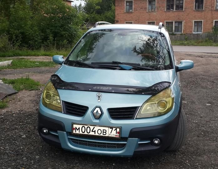Дефлектор VT52 для капота Renault Scenic II 2003-2006. Артикул RL19VT