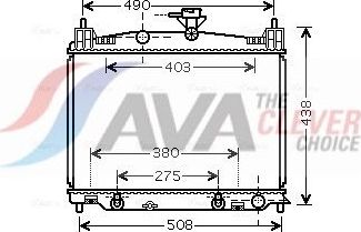 Радиатор охлаждения двигателя AVA ** CLEVER FIT **. Артикул MZ2215