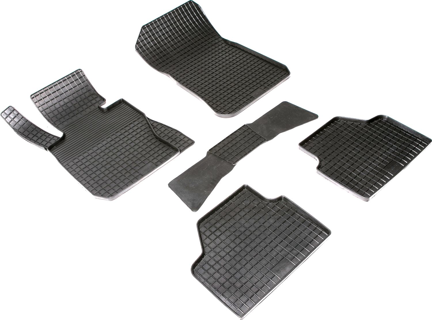 Коврики резиновые Seintex с узором сетка для салона BMW X1 E84 2012-2015. Артикул 85345