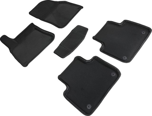 Коврики Seintex 3D EVA Соты для салона Volkswagen Touareg III 2018-2026 ЧЕРНЫЕ. Артикул 95430