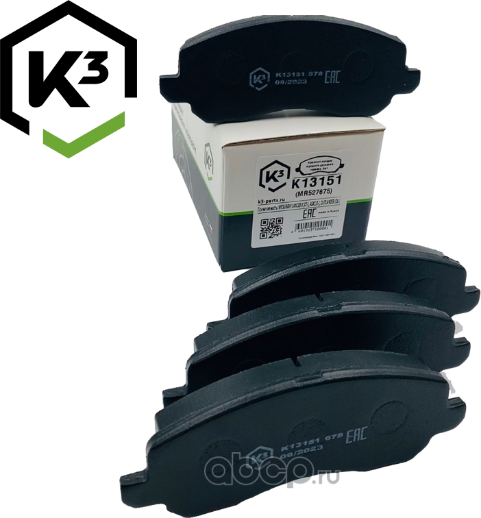 Тормозные колодки передние Mitsubishi (K3). Артикул K13151