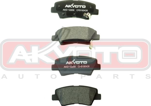 Тормозные колодки Akyoto задние для Kia Optima IV 2015-2026. Артикул AKD-12209