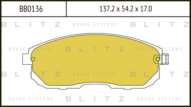 Колодки тормозные дисковые передние Nissan Tiida/Maxima 2007-, Suzuki SX4 2006 (Blitz). Артикул BB0136