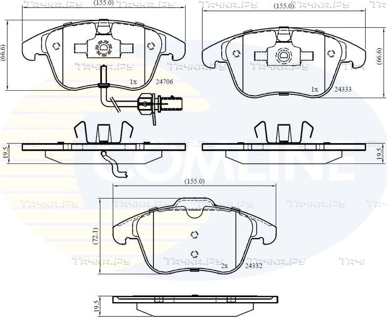 Тормозные колодки Comline Comline. Артикул CBP11591