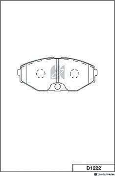 Тормозные колодки MK Kashiyama передние для Nissan Maxima A33 2000-2003. Артикул D1222