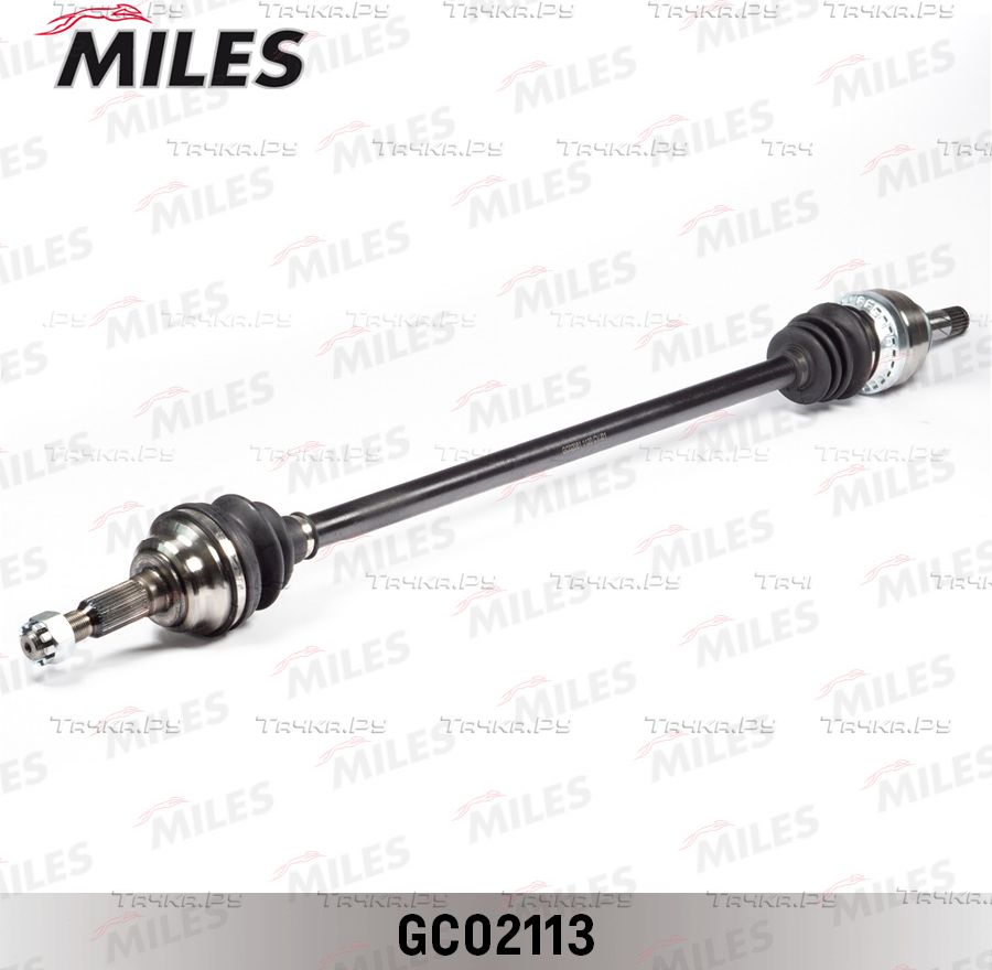 Полуось (привод в сборе, приводной вал) Miles передняя правая для Renault Modus I 2004-2013. Артикул GC02113