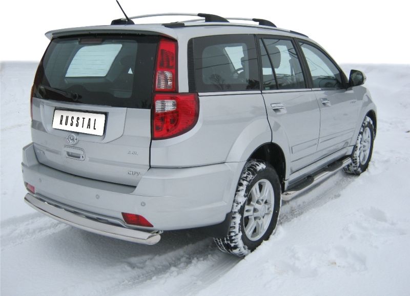 Защита RusStal заднего бампера d76 (дуга) для Great Wall Hover H3 2011-2014. Артикул GH3Z-000306