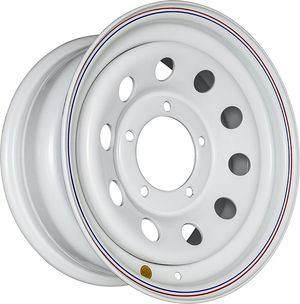 Колёсный диск OFF-ROAD Wheels усиленный стальной белый 5x139,7 10xR15 d110 ET-3 для УАЗ Patriot 2005-2025. Артикул 1570-53910WH-3