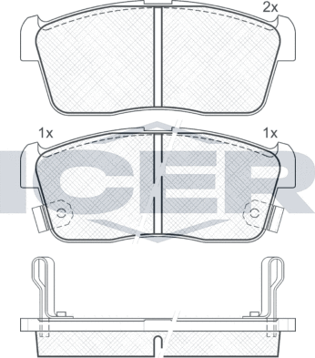 Тормозные колодки Icer. Артикул 181452