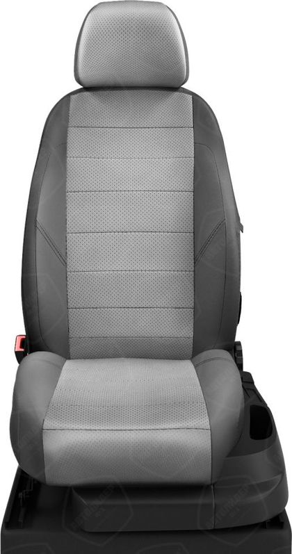 Чехлы Автолидер на сидения для Lada Vesta SW, Cross (седан, универсал) 2015-2023, цвет Светло-серый/Темно-серый. Артикул VZ29-2200-EC17