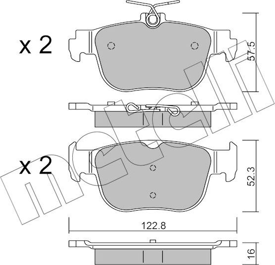 Тормозные колодки Metelli. Артикул 22-1281-0