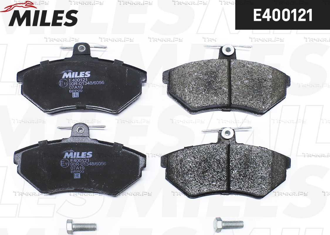 Тормозные колодки Miles (Low-Metallic) передние для Volkswagen Jetta II 1988-1991. Артикул E400121