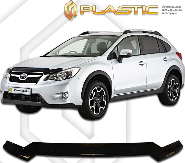 Дефлектор СА Пластик для капота (Classic черный) Subaru XV I 2011-2016. Артикул 2010010108601
