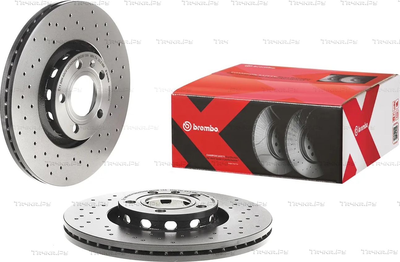 Тормозной диск Brembo XTRA LINE - Xtra передний для Skoda Superb I 2001-2008. Артикул 09.8690.1X