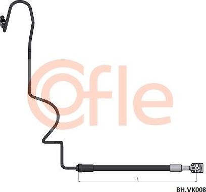 Тормозной шланг Cofle задний правый для Volkswagen Bora 1998-2013. Артикул 92.BH.VK008