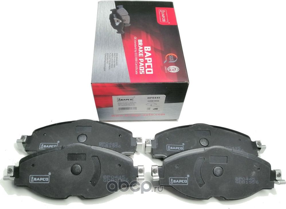 Колодки тормозные дисковые пер. VAG A3(8V1, 8VK)(8VA, 8VF), Q2 (GA), T (Bapco). Артикул BP0445