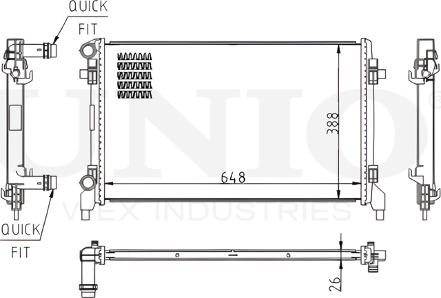 Радиатор двигателя (Unio). Артикул RAD-10132