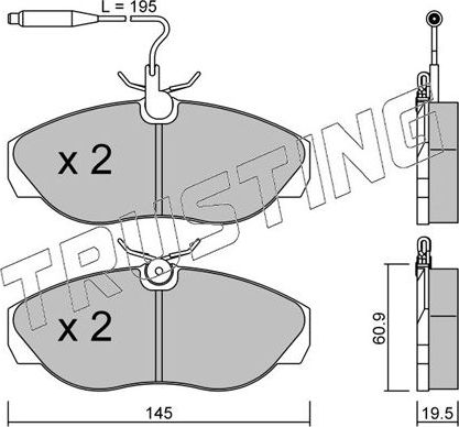 Тормозные колодки Trusting. Артикул 157.0