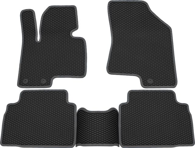 Коврики Rezkon EVA для салона Hyundai ix35 I 2010-2015 Серый кант. Артикул 9020040102