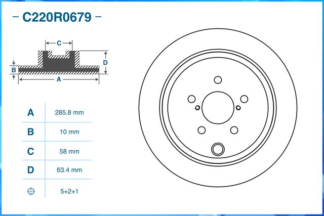 Диск тормозной задний (Cworks) Cworks. Артикул C220R0679