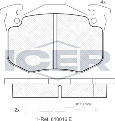 Тормозные колодки Icer для Alpine A310 1976-1984. Артикул 180469
