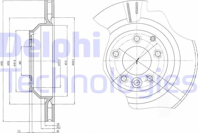 Тормозной диск Delphi. Артикул BG4070