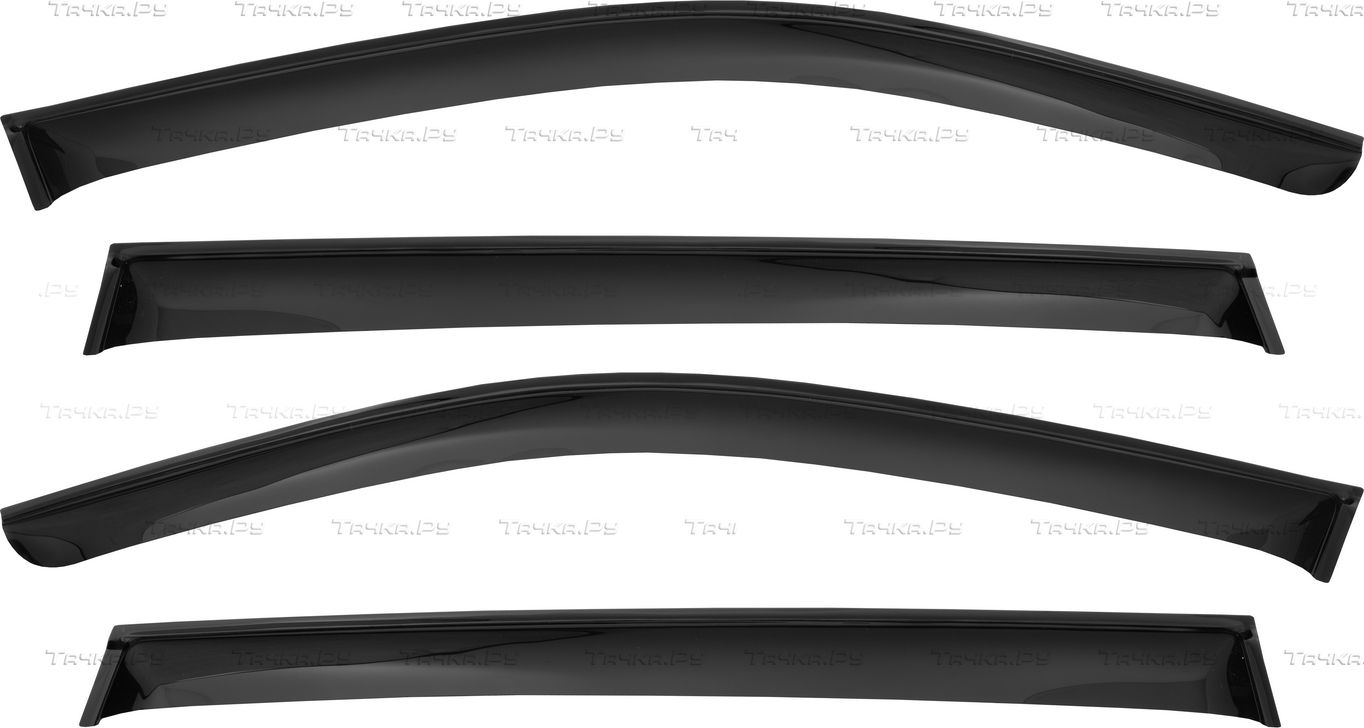 Дефлекторы REIN для окон (накладной скотч 3М) (4 шт.) Volkswagen Tiguan II 2017-2026. Артикул REINWV1006