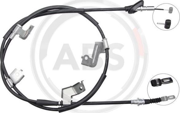 Трос ручника (тросик ручного тормоза) ABS задний правый для Honda Civic VII 2001-2005. Артикул K19088