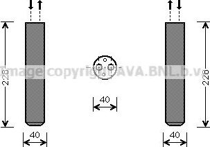 Осушитель кондиционера AVA для Mitsubishi Lancer VII 1998-1998. Артикул MTD236