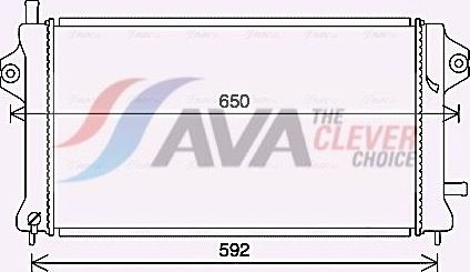 Радиатор охлаждения двигателя AVA. Артикул MT2270