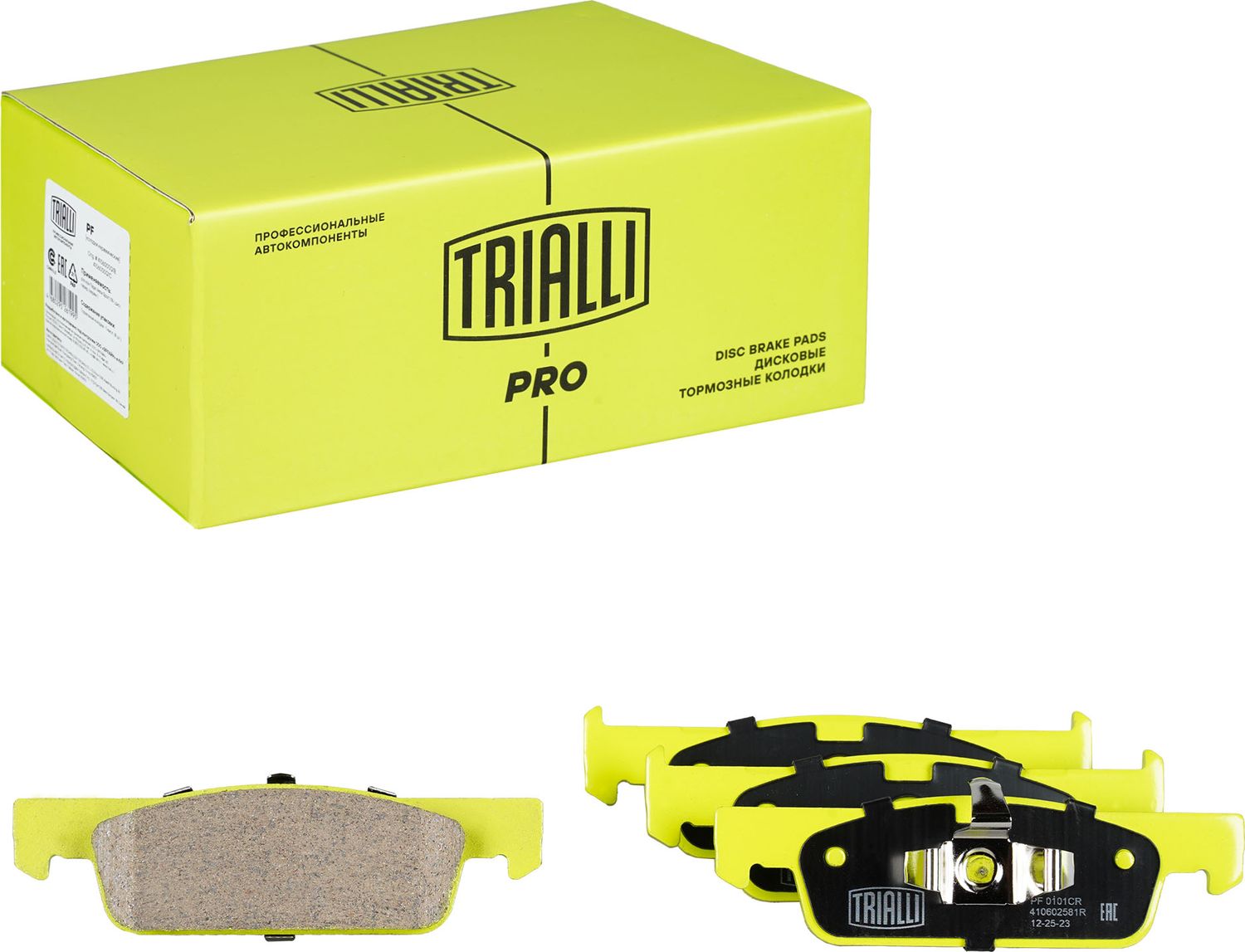 Тормозные колодки Trialli (Керамика) передние для Renault Logan II 2014-2026. Артикул PF 0101CR