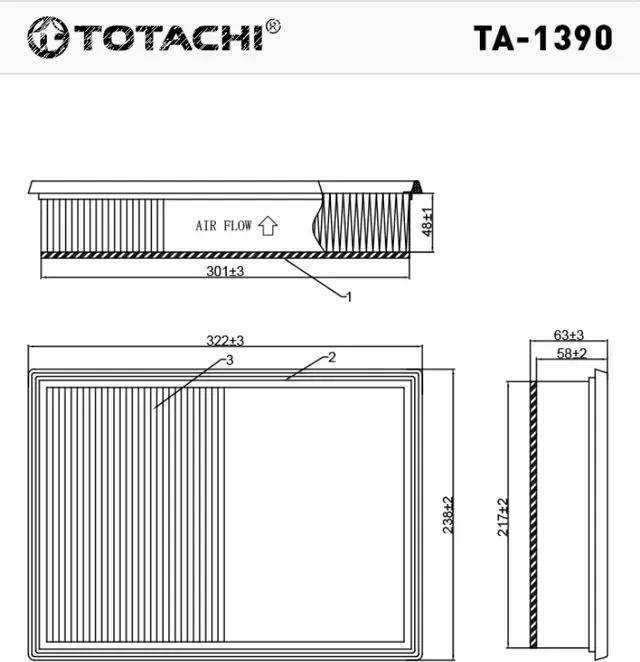 TOTACHI TA-1390 A-1032 17801-38050 MANN C 32 011 TOTACHI TA1390 Totachi. Артикул TA1390