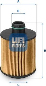 Масляный фильтр UFI для Piaggio Porter 2011-2024. Артикул 25.061.00