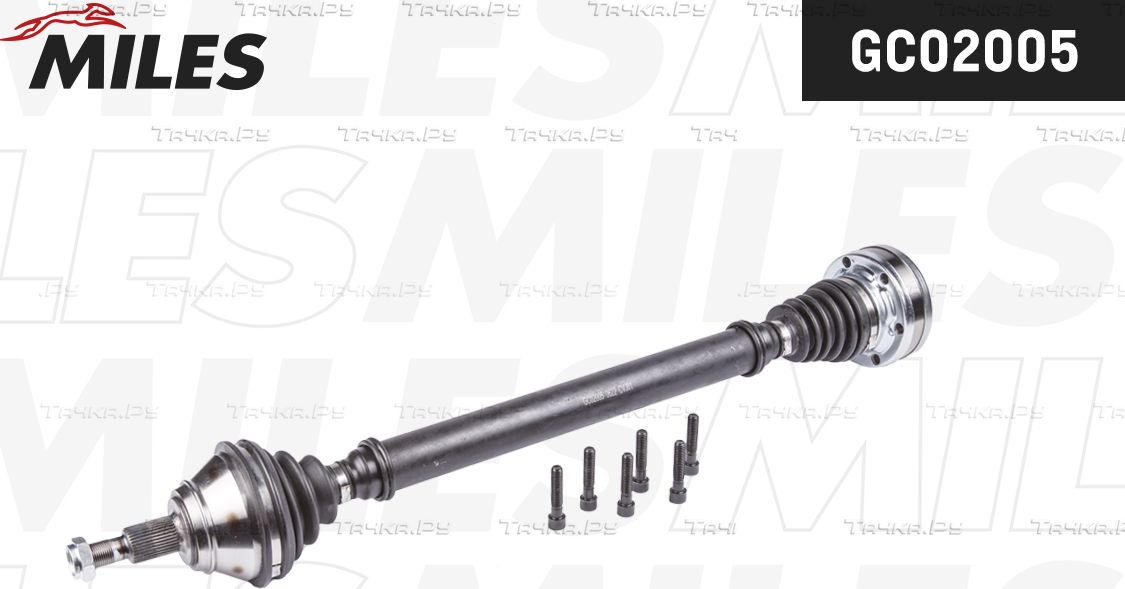Полуось (привод в сборе, приводной вал) Miles правая для SEAT Leon I 1999-2006. Артикул GC02005