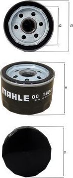 Масляный фильтр Mahle. Артикул OC 1824